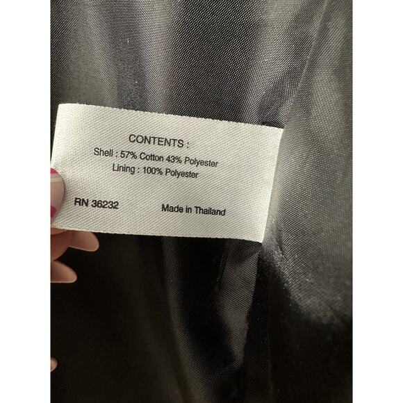 Gallery Womens Jacket Size Petite Small Black Button Up Lightweight - Picture 6 of 12